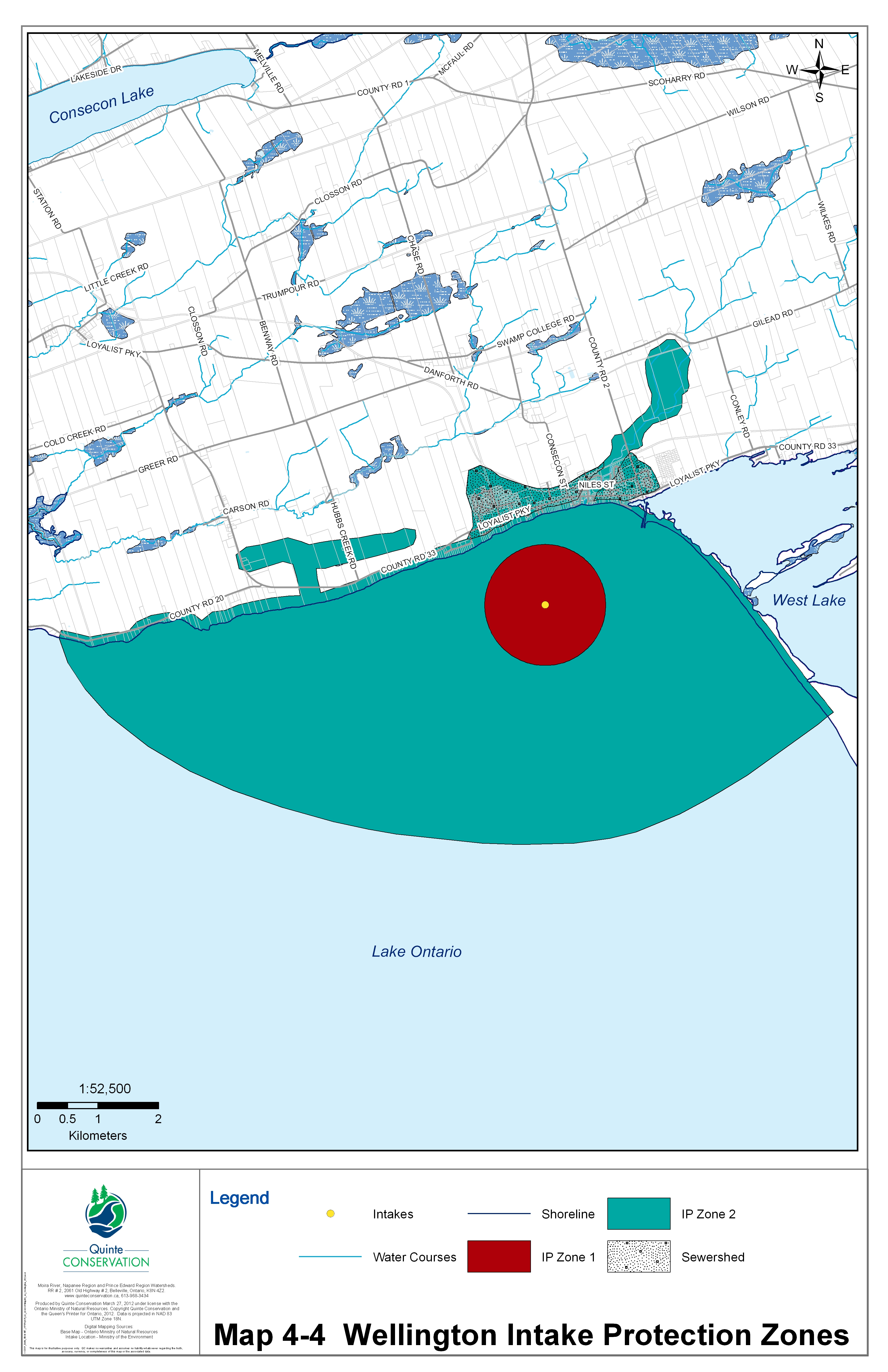 Drinking water systems map for PEC and Wellington