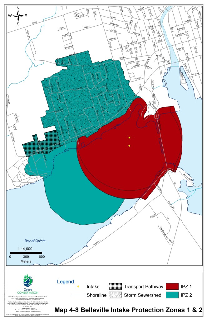 Drinking water systems map for Belleville