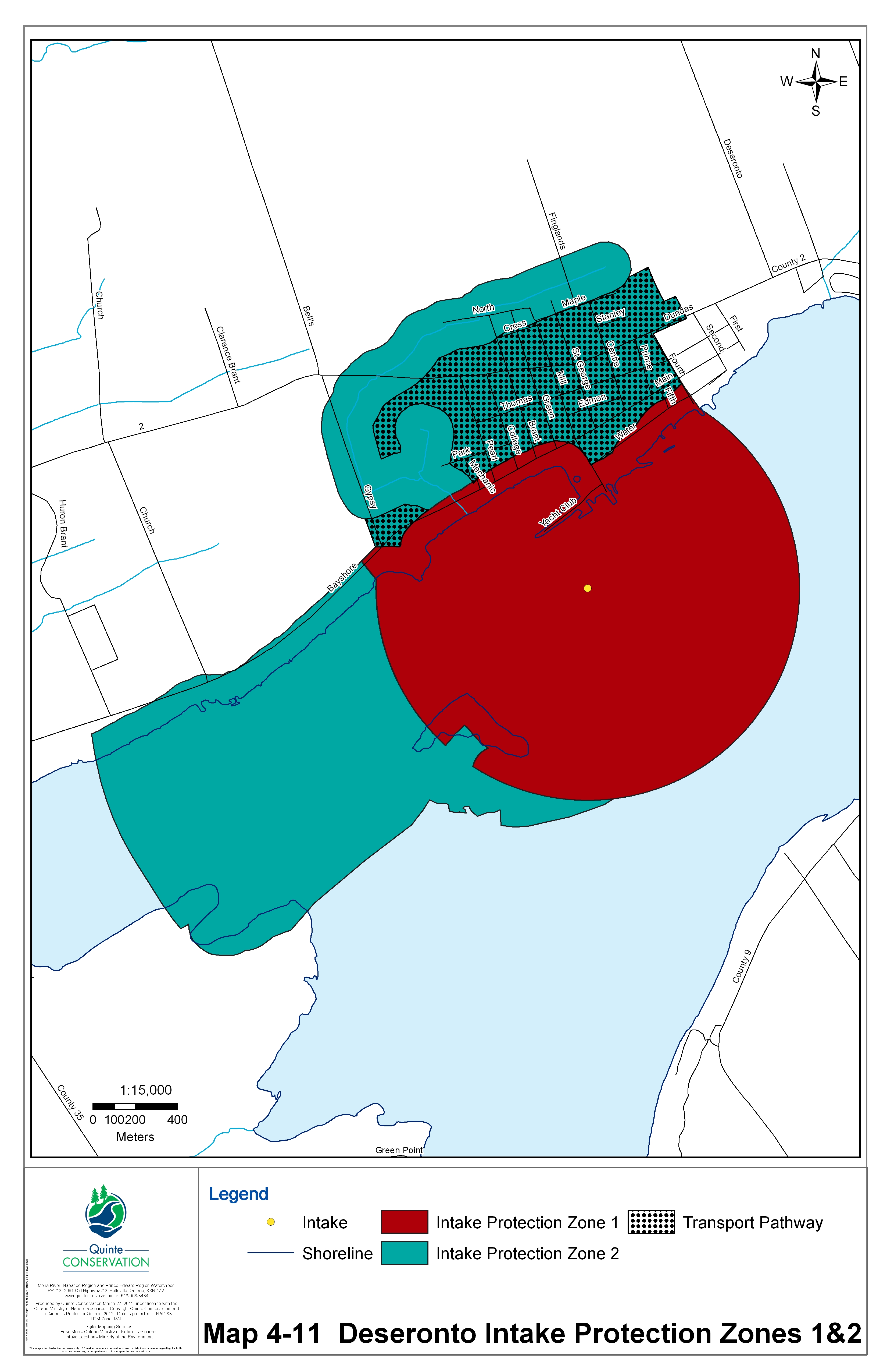 Drinking water systems map for Deseronto