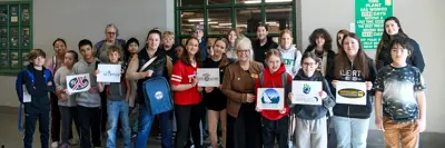 Ms. Garland's Grade 6/7 class, from Georges Vanier Catholic School, at the to the Gerry O'Connor Water Treatment Plant in Belleville .