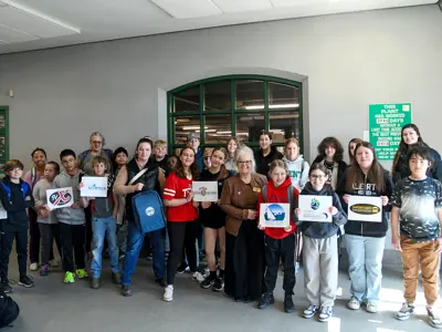 Ms. Garland's Grade 6/7 class, from Georges Vanier Catholic School, at the to the Gerry O'Connor Water Treatment Plant in Belleville .