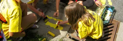 Yellow Fish Road Banner