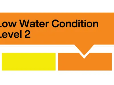 Orange Low Water Icon