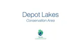 White canvas with 'Depot Lakes Conservation Area' written and the Quinte Conservation logo.