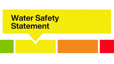 Yellow Water Safety Statement Icon